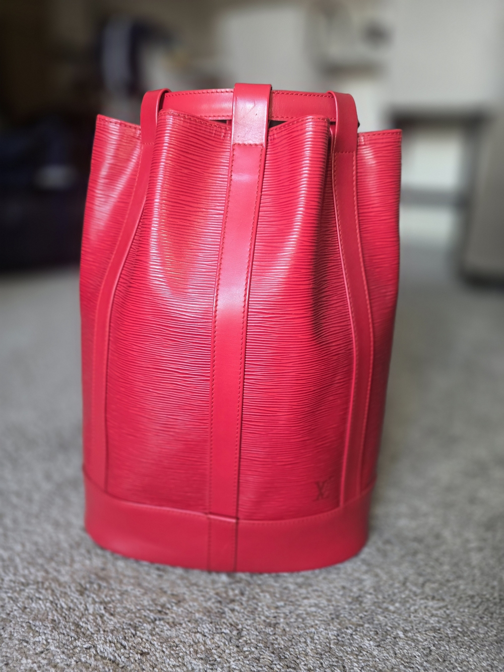 Louis Vuitton Red Epi Bucket Tote